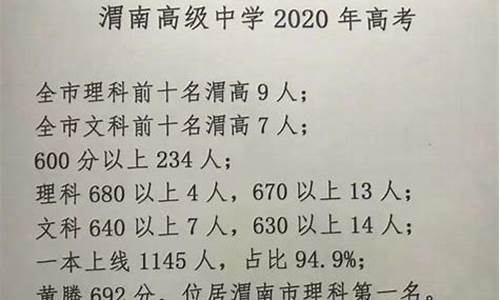 渭南近20年高考状元_2017渭南高考状元