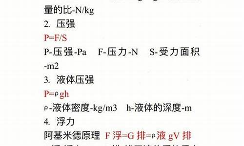 物理高考必背公式_物理高考必背公式2021